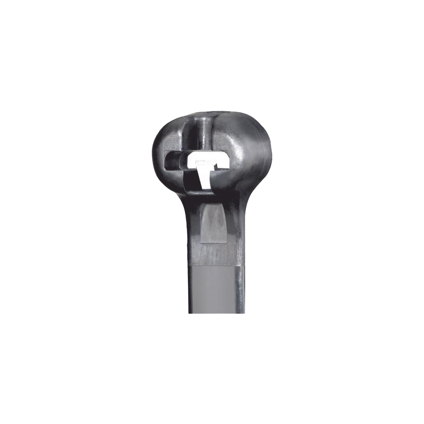 BT7LH-C0 - Cincho de Nylon 6.6 Dome-Top®, Con Lengüeta de Bloqueo de Acero Inoxidable, 620 mm largo x 7mm ancho, Color Negro, Exterior Resistente a Rayos UV, Paquete de 100pz