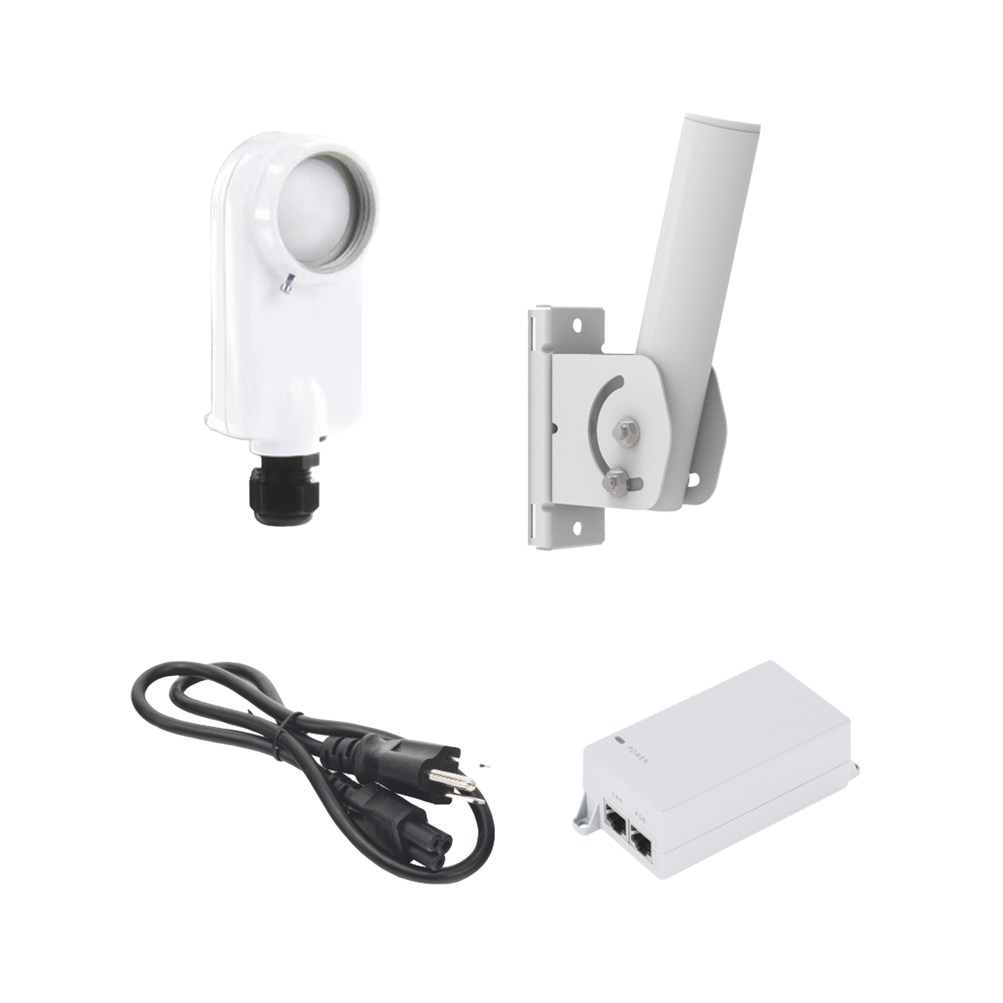 C5X-PACK Kit de radio C5X, rango de frecuencia extendida (4.9 a 6.4 GHz),  incluye inyector POE, cable de alimentación y montaje universal para tubo o poste