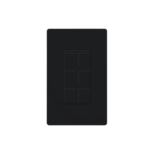CA-6PF-BL Placa de 6 puertos color negro