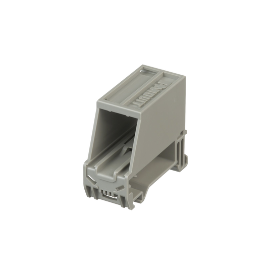 CADIN1IG-S - Adaptador de 1 Puerto, Para Conectores Tipo Mini-Com, Blindado, Montaje en Riel Din Est�ndar de 35 mm (1.38 Pulgadas), Color Gris Internacional