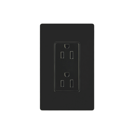 CAR15BLS Tomacorriente, receptaculo convencional 120V, 15A, color negro.