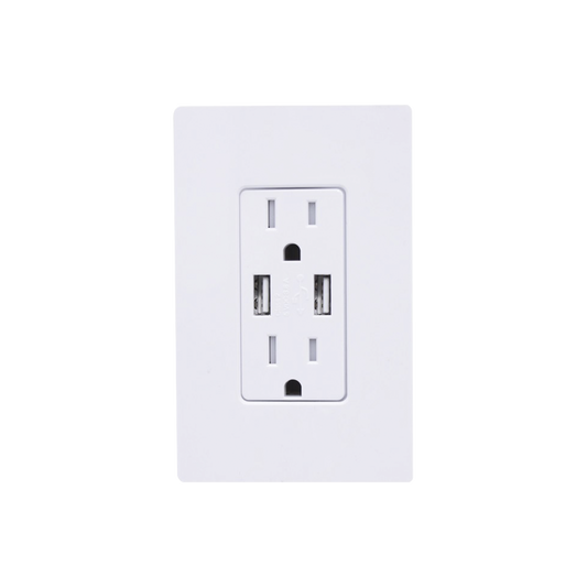 CAR15UBTRWH TOMACORRIENTE 15 AMP CONECTOR USB