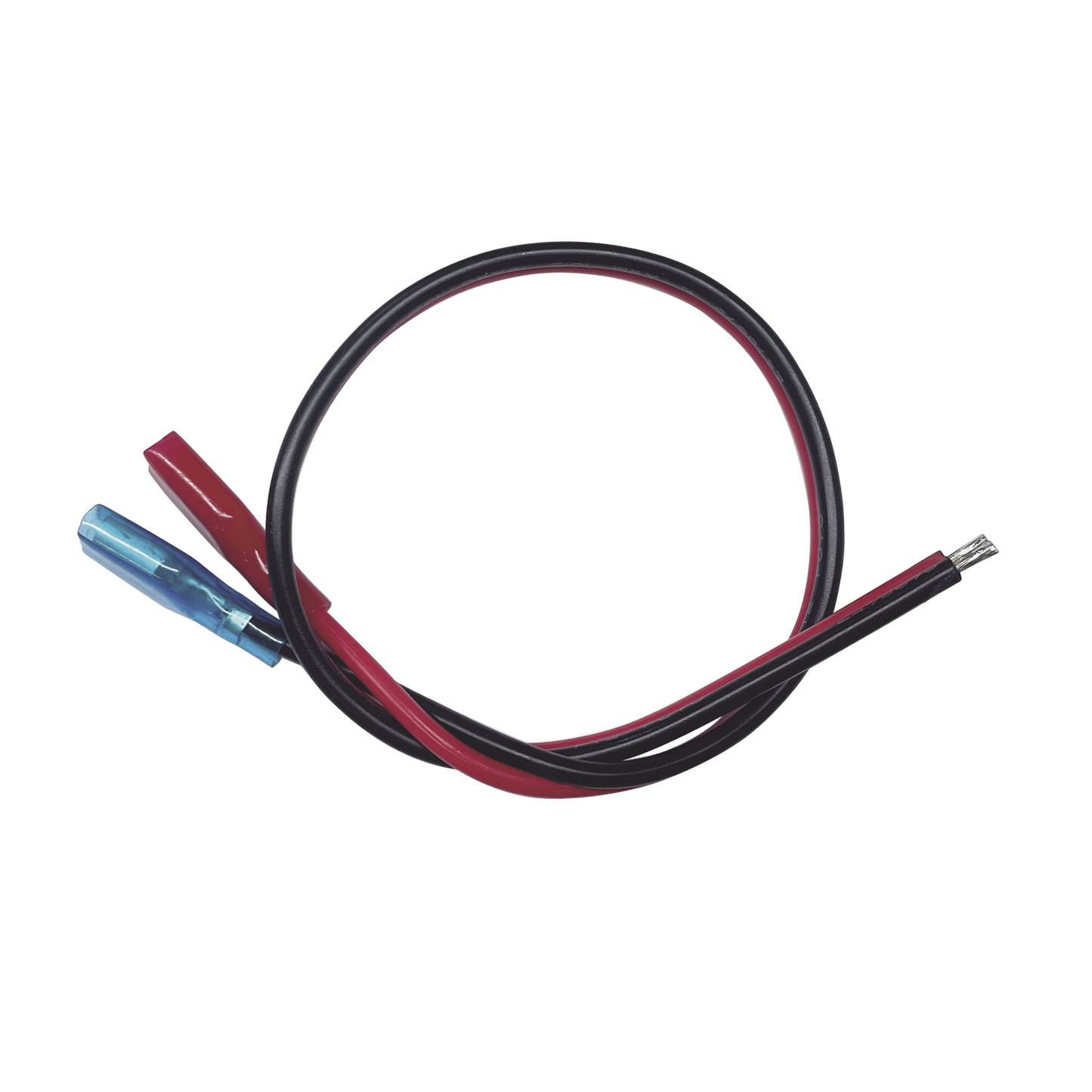 CBRNF1P30D - Cables en Paquete Dual / Cable Rojo y Negro / 30 cm (11.81 Pulgadas) / Terminal F1 en un Extremo / Puntas Libres en el Otro / Conexi�n a Bater�as de Respaldo