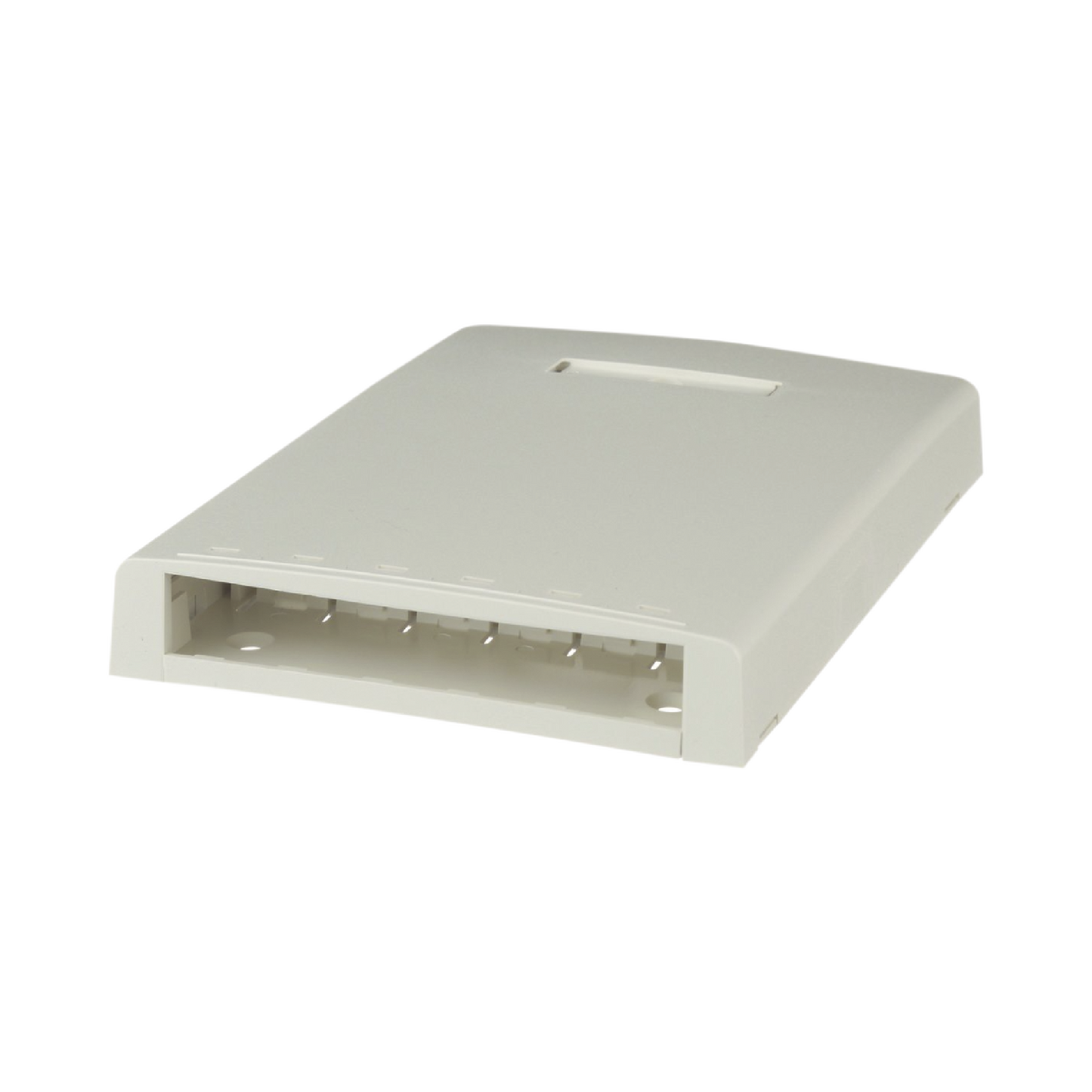 CBXF6IW-AY - Caja de Montaje en Superficie, con Accesorio para Resguardo de Fibra �ptica, para 6 M�dulos Mini-Com, Color Blanco Mate