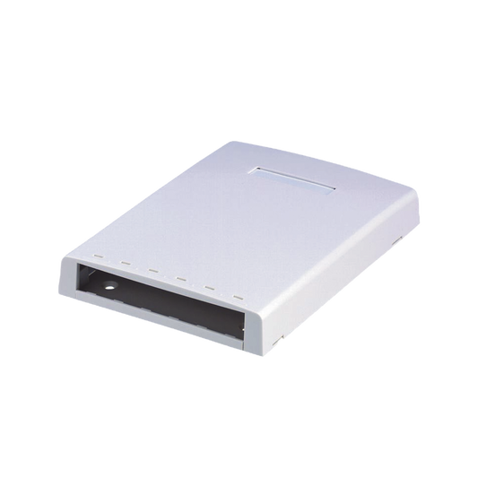 CBXF6WH-AY - Caja de Montaje en Superficie, con Accesorio para Resguardo de Fibra �ptica, para 6 M�dulos Mini-Com, Color Blanco