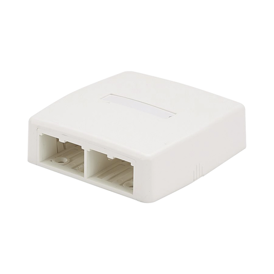 CBXQ4IW-A - Caja de Montaje en Superficie, Para 4 M�dulos Mini-Com, Color Blanco Mate