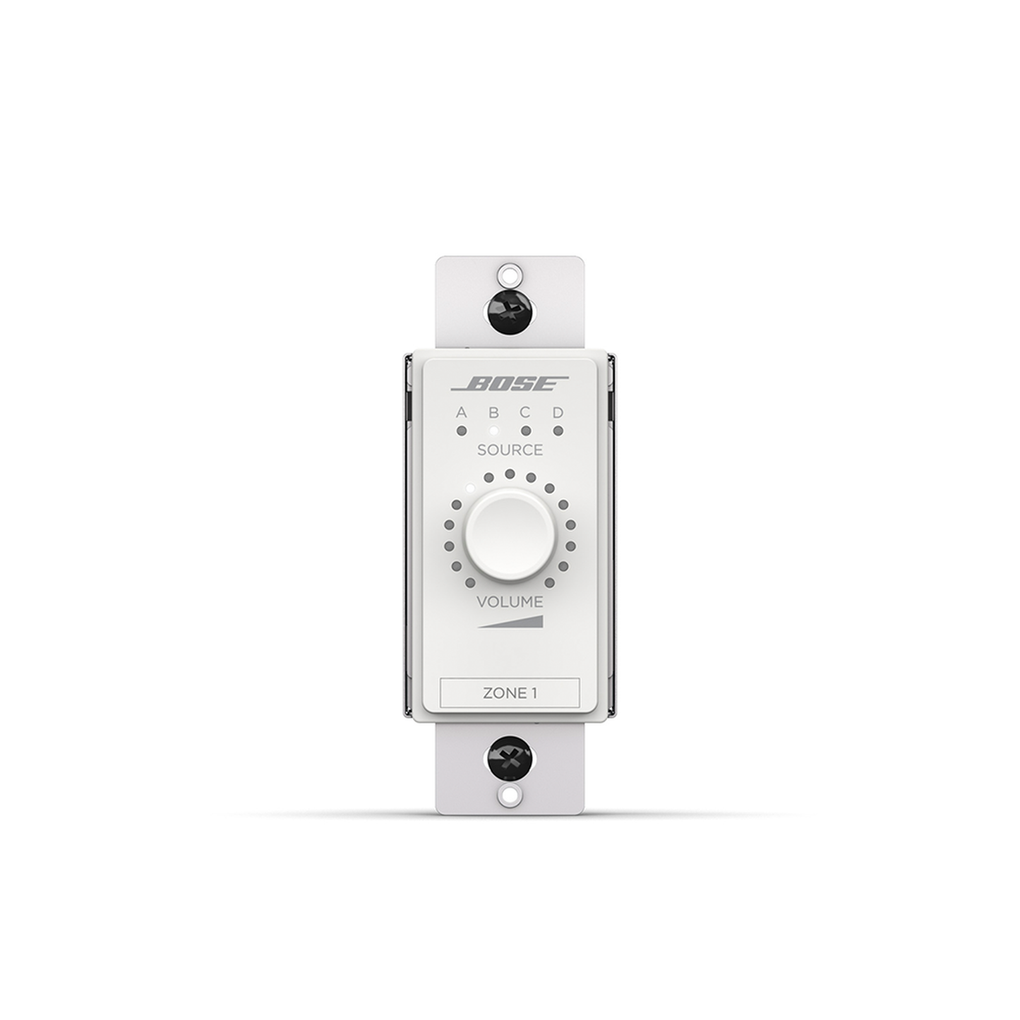 CC3-DW - Control de volumen Digital | Selector de Fuente de Audio (A/B/C/D) | ControlCenter | Blanco