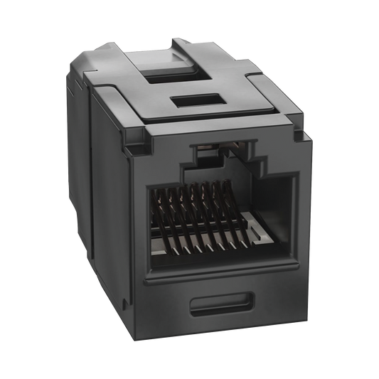 CC6X88BL Módulo Acoplador RJ45 a RJ45, Mini-Com, Categoría 6A, Color Negro