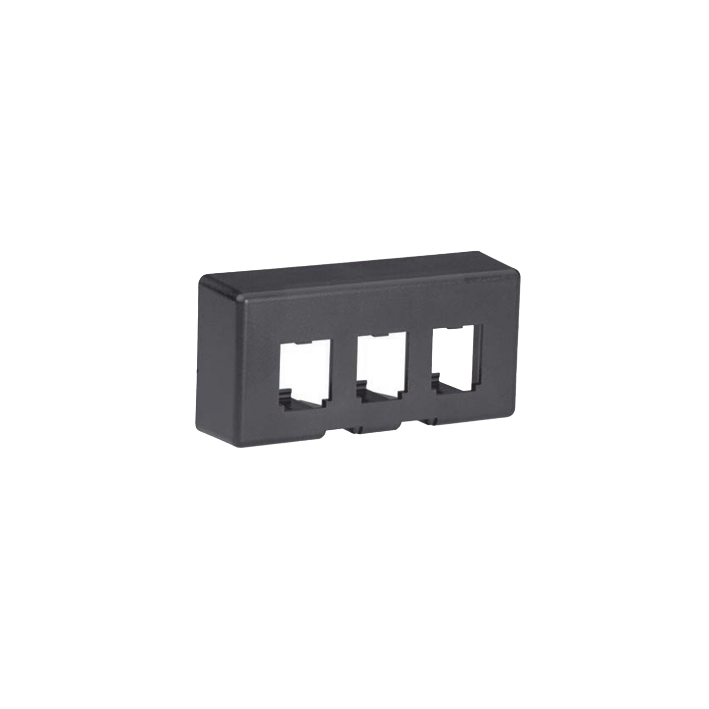 CFFPE3BL - Placa de Mobiliario Modular Est�ndar, Salidas Para 3 Puertos Mini-Com, Color Negro