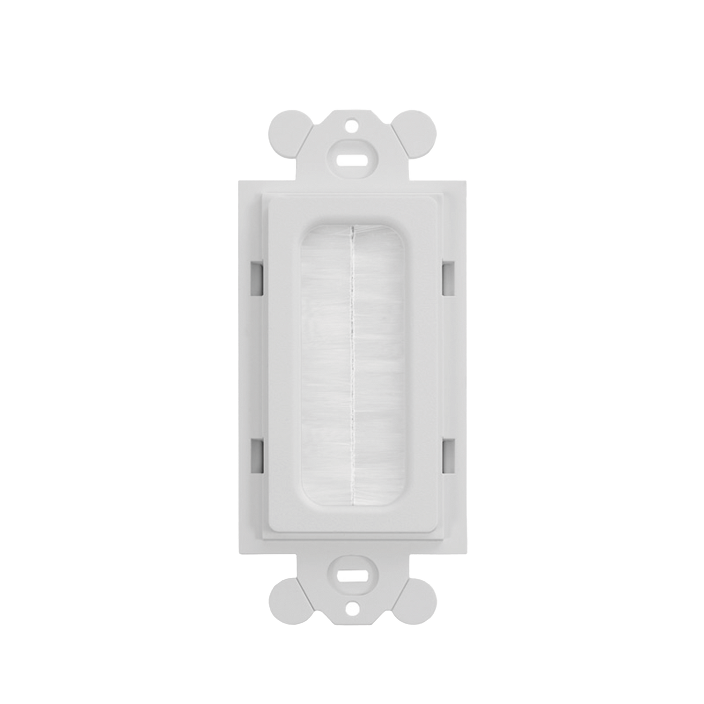 CFGBWH - Placa de Pared Pasacables Tipo Cepillo, Est�ndar GFCI, Material ABS, Color Blanco