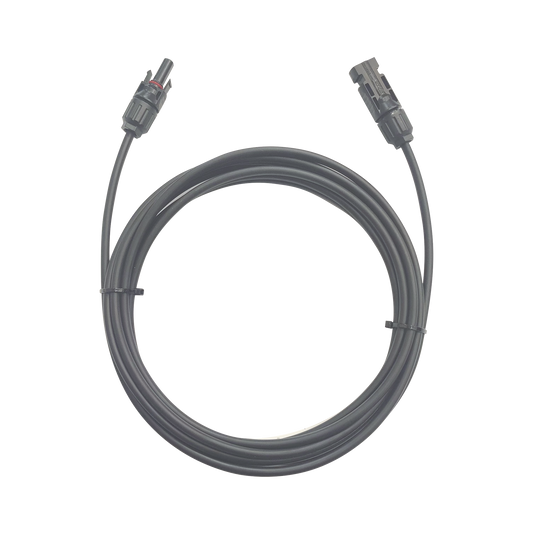 CFMC41MBLK - Cable Fotovoltaico / 1 metro / Color Negro / Calibre 10 AWG / Terminal MC4-Macho y Hembra en  ambos extremos
