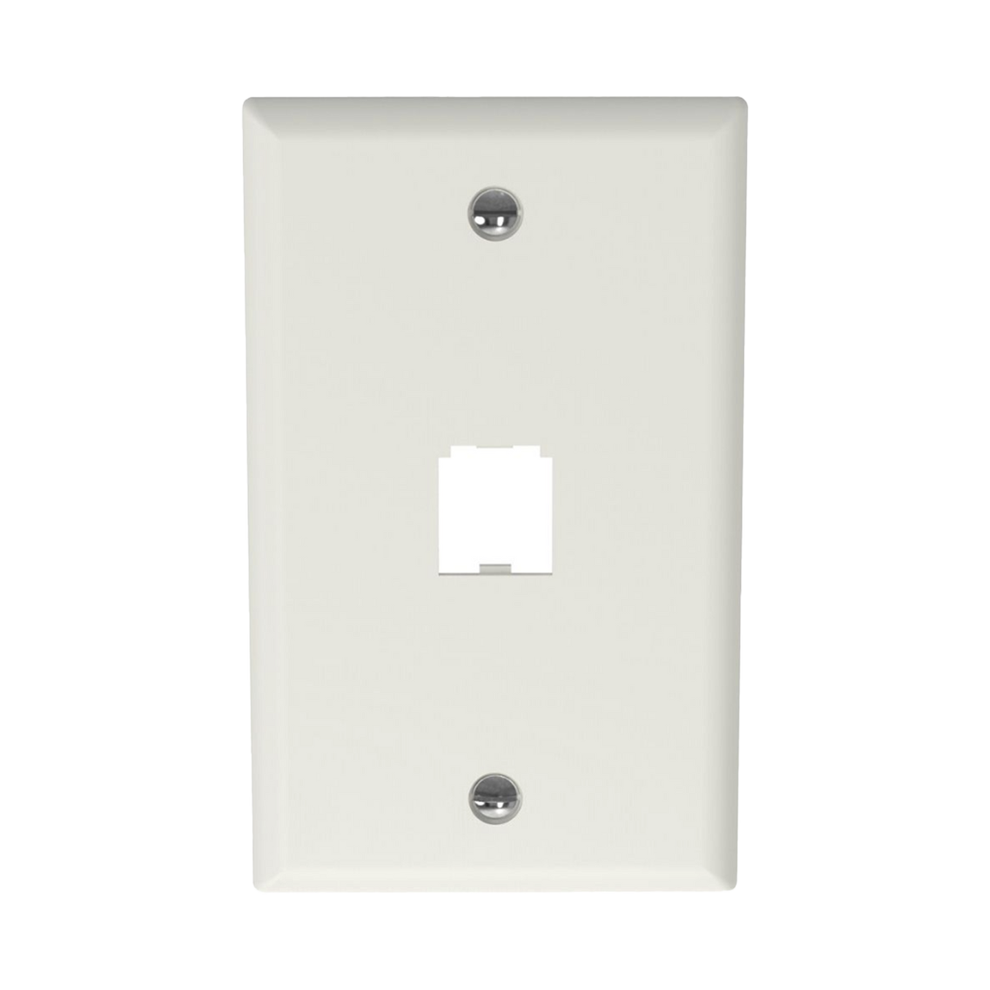 CFP1IW - Placa de Pared Vertical Cl�sica, Salida Para 1 Puerto Mini-Com, Color Blanco Mate