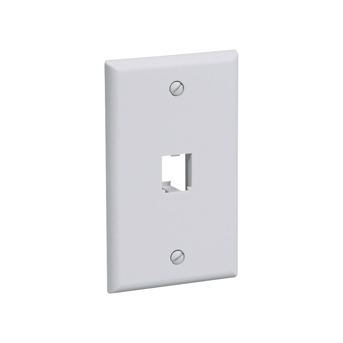 CFP1WH - Placa de Pared Vertical Cl�sica, Salida Para 1 Puerto Mini-Com, Color Blanco
