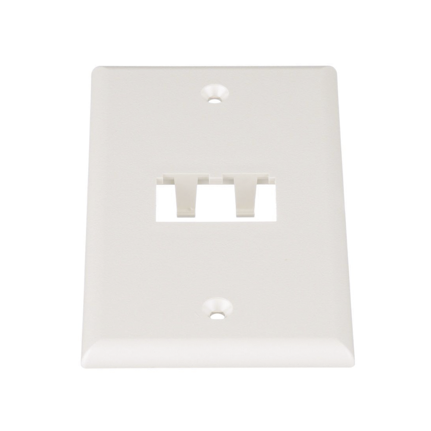 CFP2IW - Placa de Pared Vertical Cl�sica, Salida Para 2 Puertos Mini-Com, Color Blanco Mate