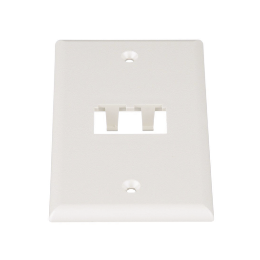 CFP2IW - Placa de Pared Vertical Cl�sica, Salida Para 2 Puertos Mini-Com, Color Blanco Mate
