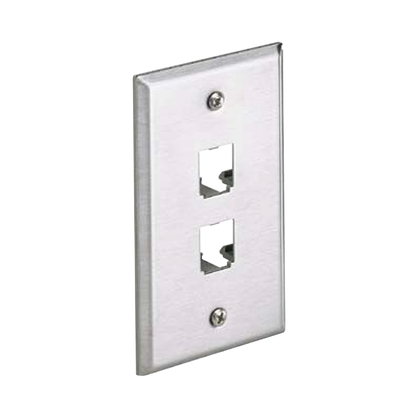 CFP2SY - Placa de Pared Vertical, de Acero Inoxidable, Salida Para 2 Puertos Mini-Com