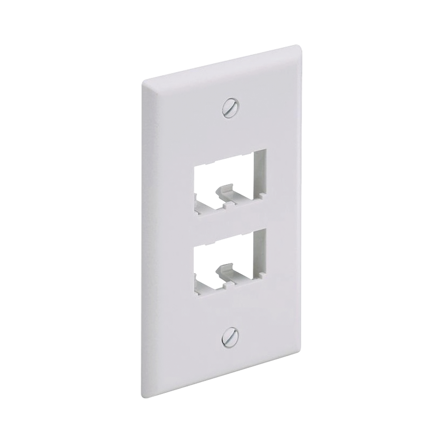 CFP4WH - Placa de Pared Vertical Cl�sica, Salida Para 4 Puertos Mini-Com, Color Blanco