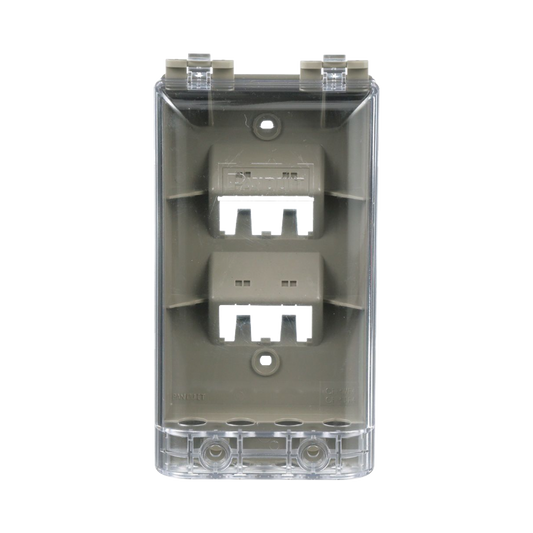 CFPWR4CIG - Placa de Pared Vertical, Resistente al Agua con Protecci�n IP56, Acepta 4 M�dulos Mini-Com, Color Gris