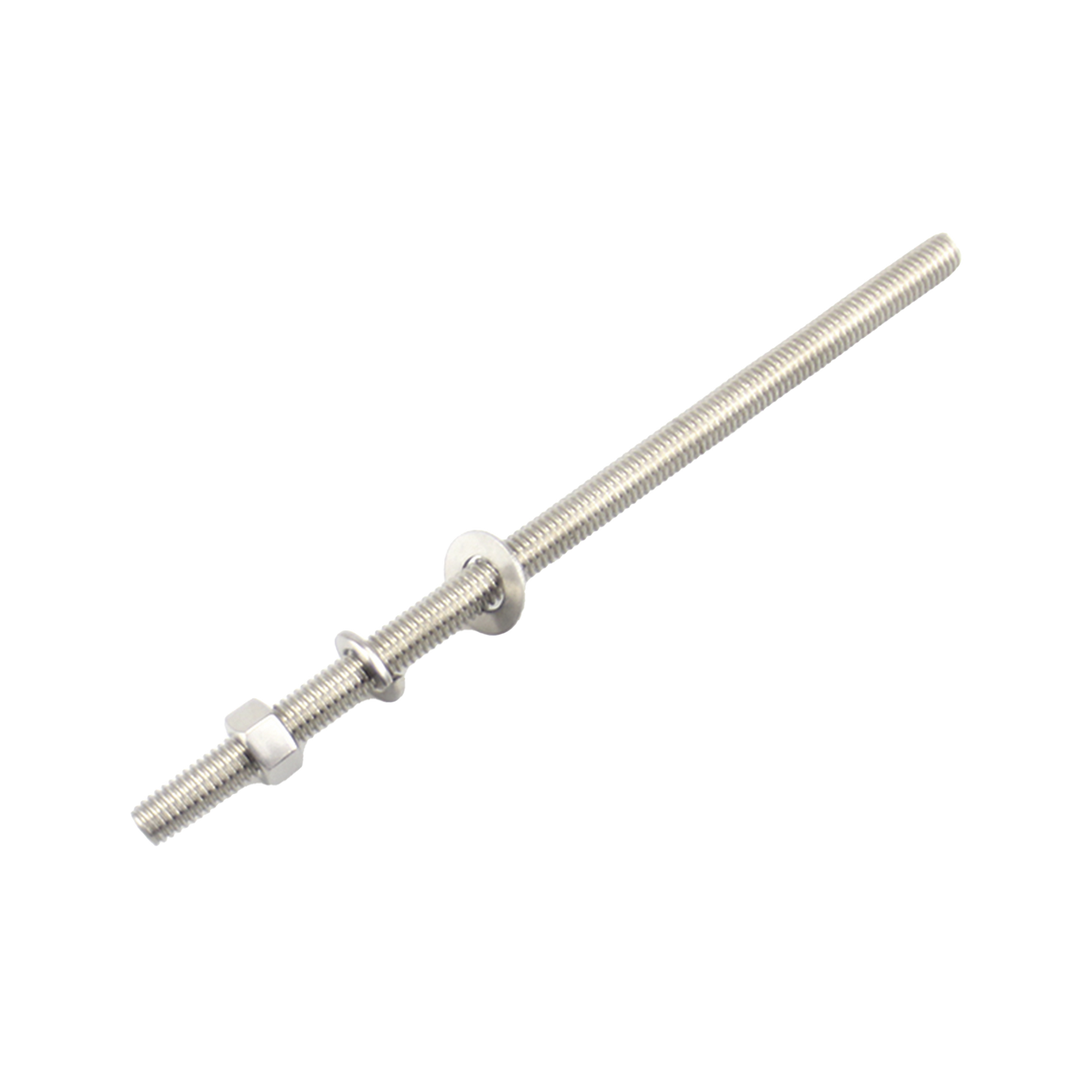 CH80 - Kit de 10 Varillas Roscadas de 3/8 x 8 in, con Arandelas Planas, Arandelas de Seguridad y Tuercas.