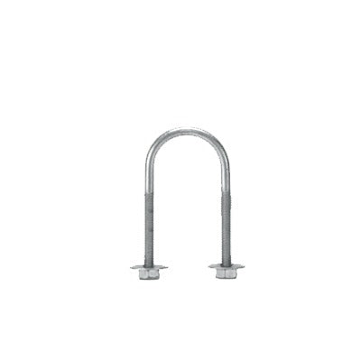 CH-ABR-U-25 - Abrazadera tipo U de 1", con acabado Electro Zinc, no incluye tuercas y arandelas