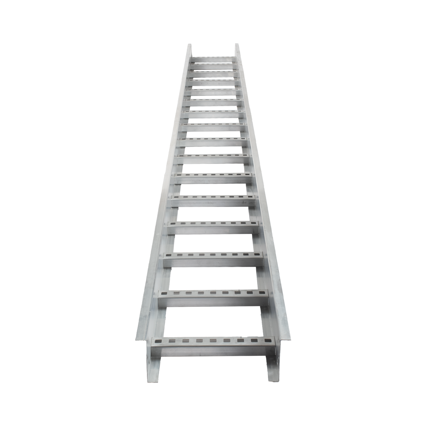 CH-E89PX12AK - Escalera de Aluminio Portacables / Perfil Z / Peralte 3 1/4" /Paso 9" / Ancho 12" / 3.66 metros / Capacidad Máx. 274 Cables / Incluye Cople Union y Tornillería (CHEZ314P9X12AK)