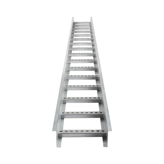 CH-E89PX12AK - Escalera de Aluminio Portacables / Perfil Z / Peralte 3 1/4" /Paso 9" / Ancho 12" / 3.66 metros / Capacidad Máx. 274 Cables / Incluye Cople Union y Tornillería (CHEZ314P9X12AK)