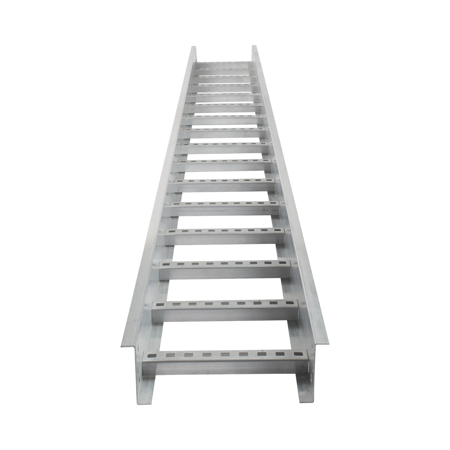 CH-E89PX6AK - Escalera de Aluminio Portacables / Perfil Z / Peralte 3 1/4" /Paso 9" / Ancho 6" / 3.66 metros / Capacidad Máx. 137 Cables / Incluye Cople Union y Tornillería
