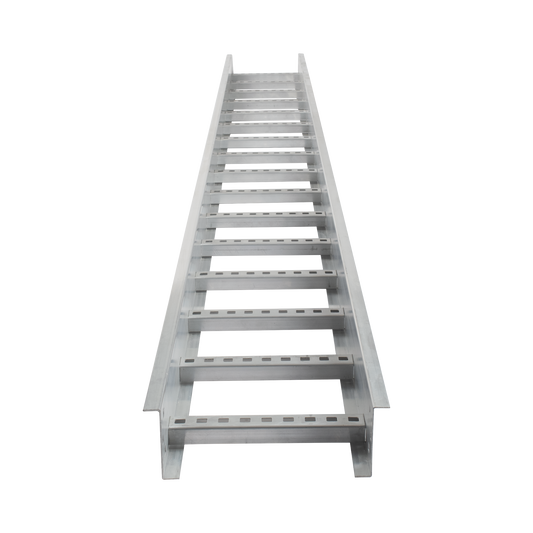 CH-E89PX6AK - Escalera de Aluminio Portacables / Perfil Z / Peralte 3 1/4" /Paso 9" / Ancho 6" / 3.66 metros / Capacidad Máx. 137 Cables / Incluye Cople Union y Tornillería