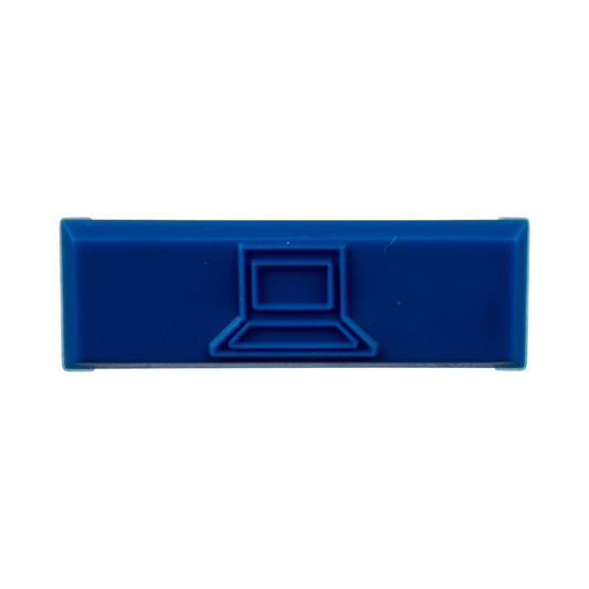CIDBU-C - Paquete de 100 Iconos de Datos de Instalaci�n a Presi�n, Para Jacks Mini-Com de Panduit, De Pl�stico, Color Azul