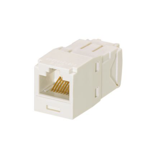 CJ688TGAW Conector Jack RJ45 Estilo TG, Mini-Com, Categoría 6, de 8 posiciones y 8 cables, Color Blanco Ártico
