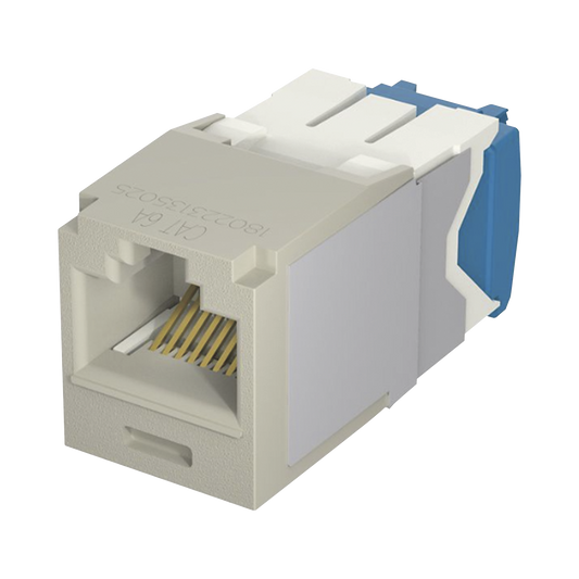 CJ6X88TGIG - Conector Jack RJ45 Estilo TG, Mini-Com, Categor�a 6A, de 8 Posiciones y 8 Cables, Color Gris