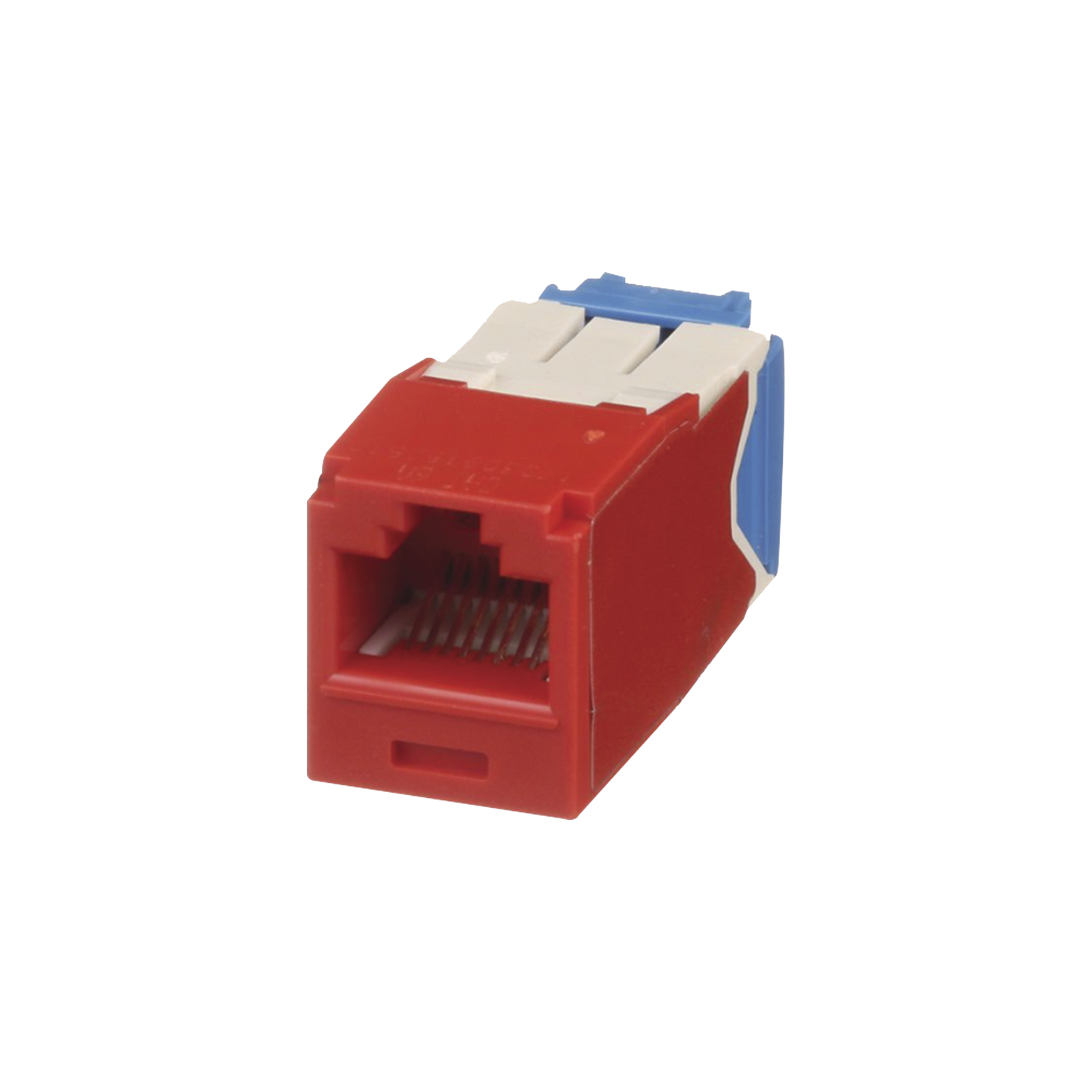 CJ6X88TGRD - Conector Jack RJ45 Estilo TG, Mini-Com, Categor�a 6A, de 8 Posiciones y 8 Cables, Color Rojo