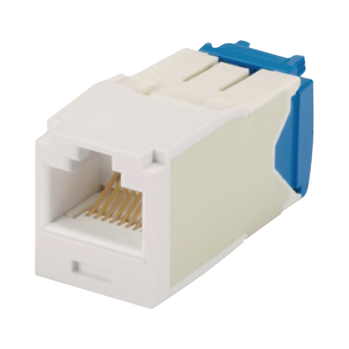 CJ6X88TGWH - Conector Jack RJ45 Estilo TG, Mini-Com, Categor�a 6A, de 8 Posiciones y 8 Cables, Color Blanco