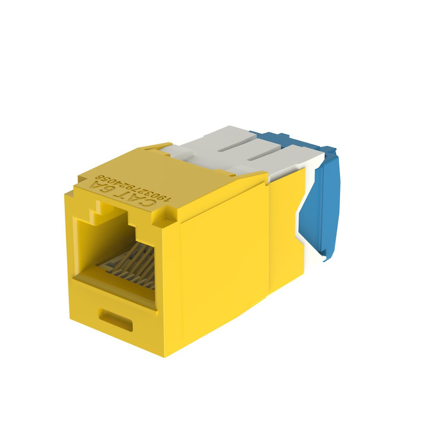 CJ6X88TGYL - Conector Jack RJ45 Estilo TG, Mini-Com, Categor�a 6A, de 8 Posiciones y 8 Cables, Color Amarillo