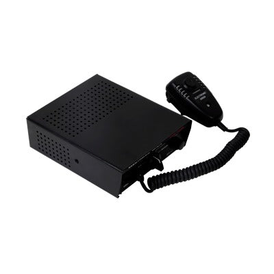 X100A - Sirena Vehicular de 100W de Potencia, Con Switch Giratorio de 6 posiciones y Micrófono Integrado de Uso Rudo