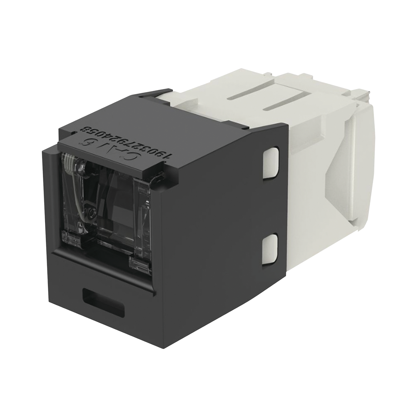 CJH688TGBL - Conector Jack RJ45 Estilo TG con Ventana, Mini-Com, Categor�a 6, de 8 Posiciones y 8 Cables, Color Negro