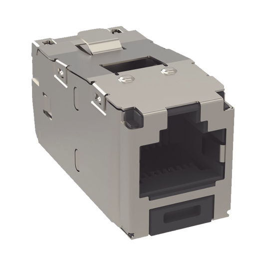 CJS688TGY - Conector Jack RJ45 Blindado, Estilo TG, Mini-Com, Categor�a 6, de 8 Posiciones y 8 Cables, Color Negro