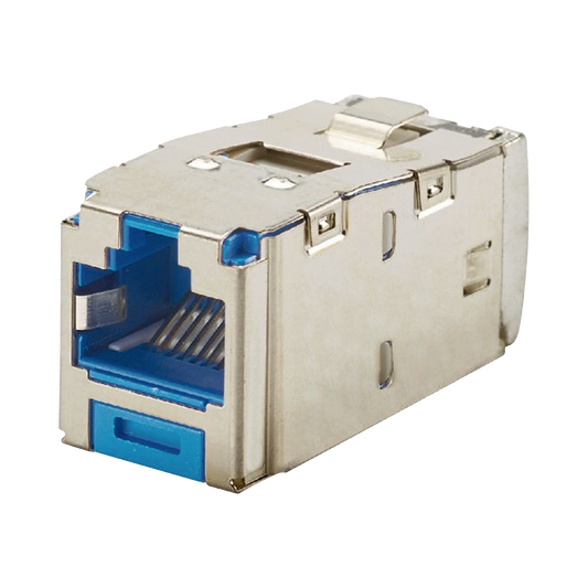 CJS6X88TGBUY - Conector Jack RJ45 Blindado, Estilo TG, Mini-Com, Categor�a 6A, de 8 Posiciones y 8 Cables, Color Azul