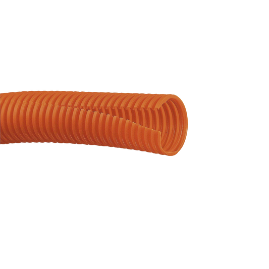 CLT50F-C3 - Tubo Corrugado Abierto para Protección de Cables, .50 (12.7 mm) de Diámetro, 30.5 m de Largo, Color Naranja