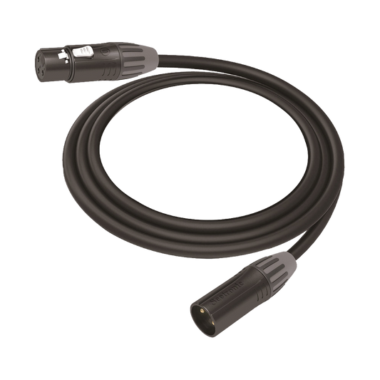 CMC-MF3-MM3-L-10M - Cable XLR | 3 polos | Conector Hembra-Macho | Serie M | Carcasa Negra | Contactos Dorados | Ideal para Microfonía | Longitud 10m