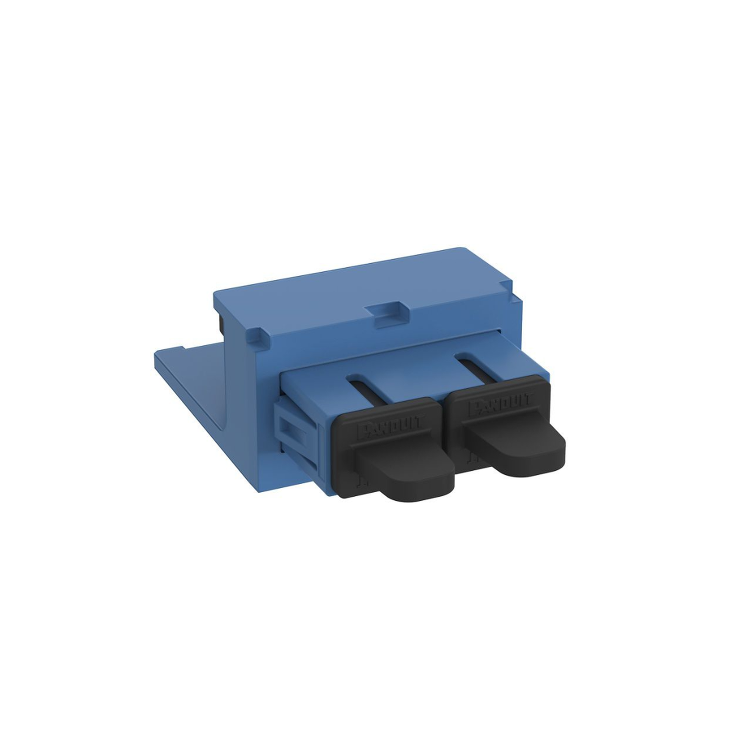 CMDBUSCZBU Módulo Acoplador SC Duplex, para Fibra Óptica Monomodo OS1/OS2, Tipo Mini-Com, Color Azul