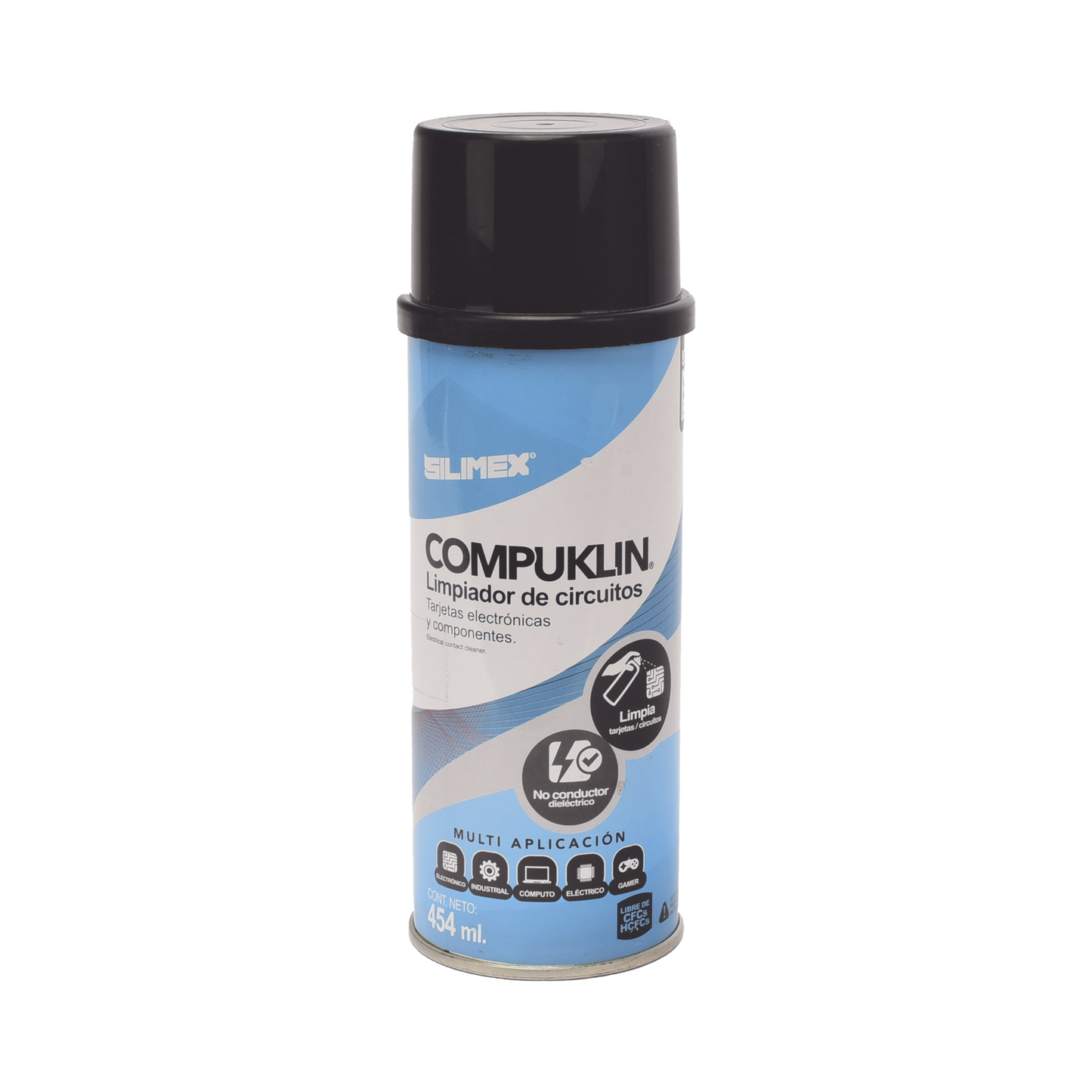 COMPUKLIN - Limpiador desengrasante en aerosol dielectrico, para tarjetas electrónicas y circuitos, bote 454 ml