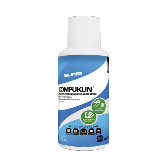 COMPUKLIN-170 Limpiador desengrasante en aerosol dielectrico, para tarjetas electrónicas y circuitos, bote 170 ml.