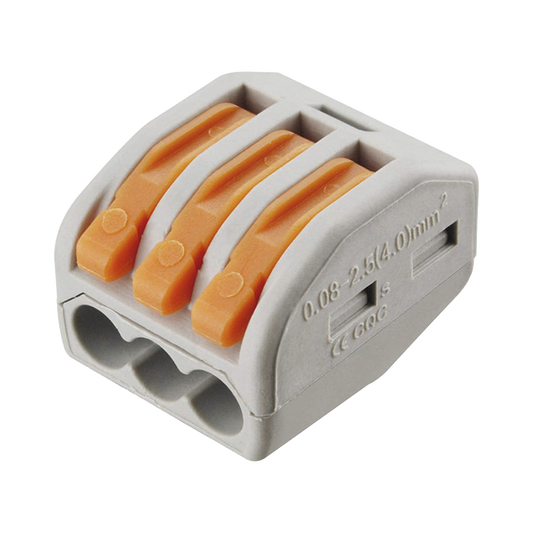 CON-1004 - Conector Compacto para 1 Cable de Entrada 2 Cables de Salida / Cables Compatibles 12AWG-28AWG