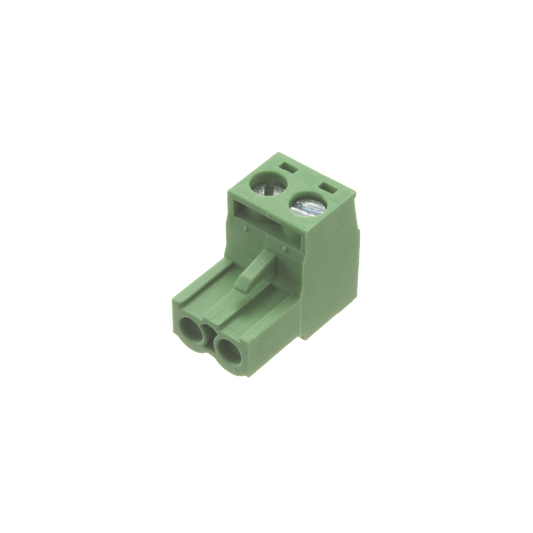 CON-FT01 - Conector terminal de alimentación de 2 pines en color verde (EPO)