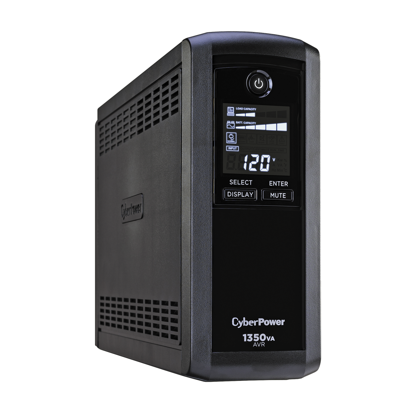 CP1350AVRLCD UPS de 1350 VA/815 W, Topología Línea Interactiva, Entrada 120 Vca NEMA 5-15P, Tipo Mini Torre, Con 10 Tomas NEMA 5-15R