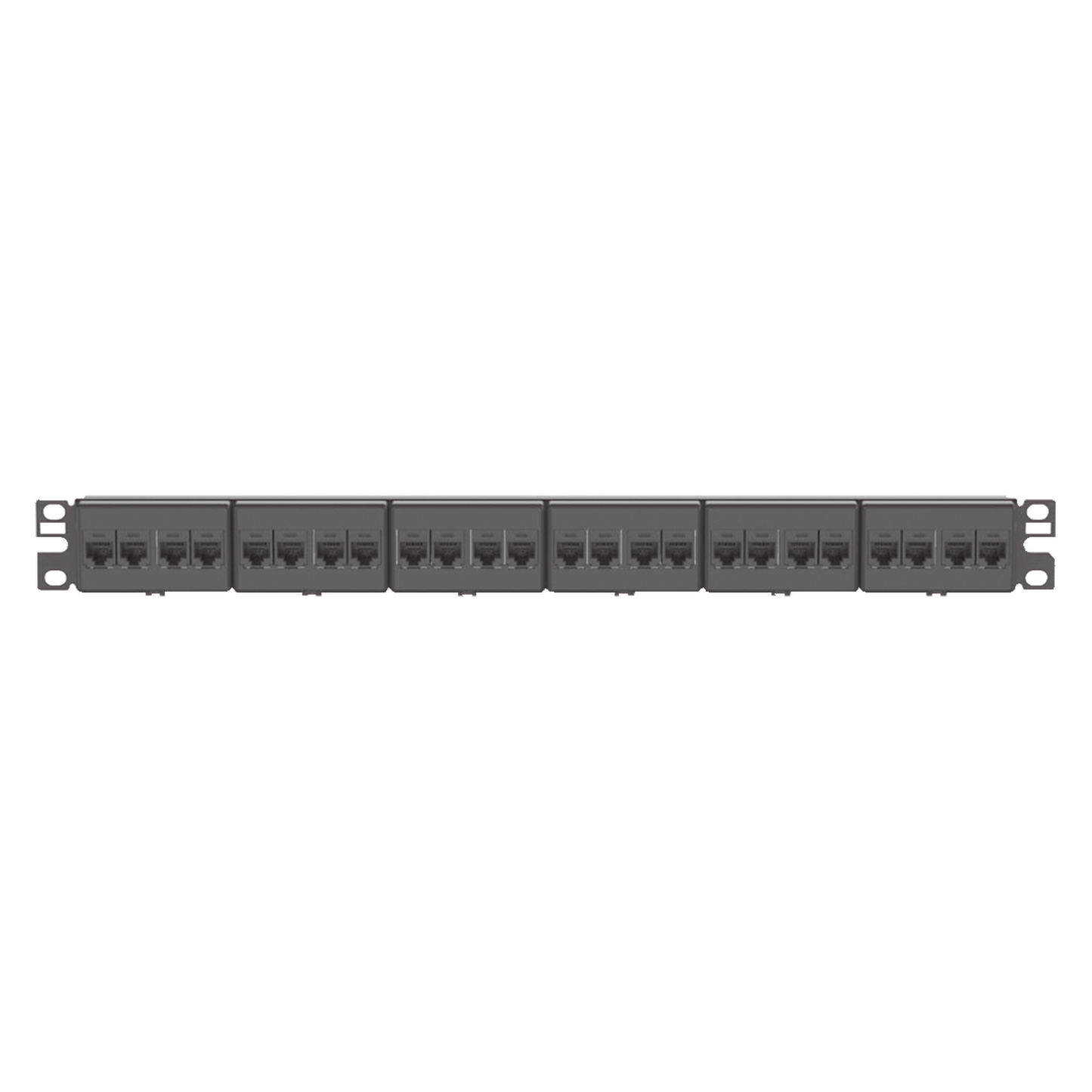 CP24688BL - Panel de Parcheo con 24 Acopladores Mini-Com, Plano, Categor�a 6, de 1 UR, Color Negro