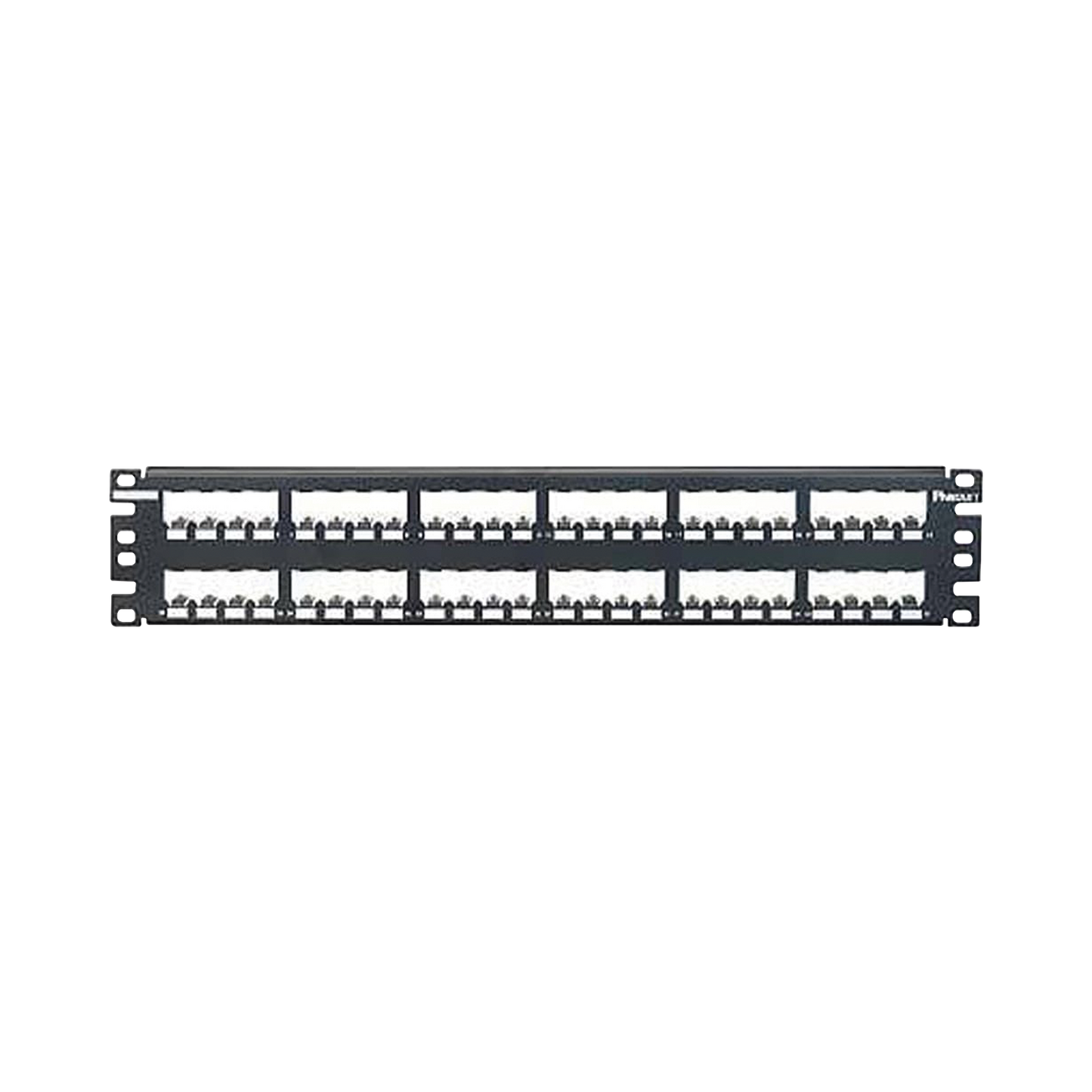 CP48BLY - Panel de Parcheo Modular Mini-Com (Sin Conectores), Plano, Totalmente Blindado, de 48 Puertos, 2UR