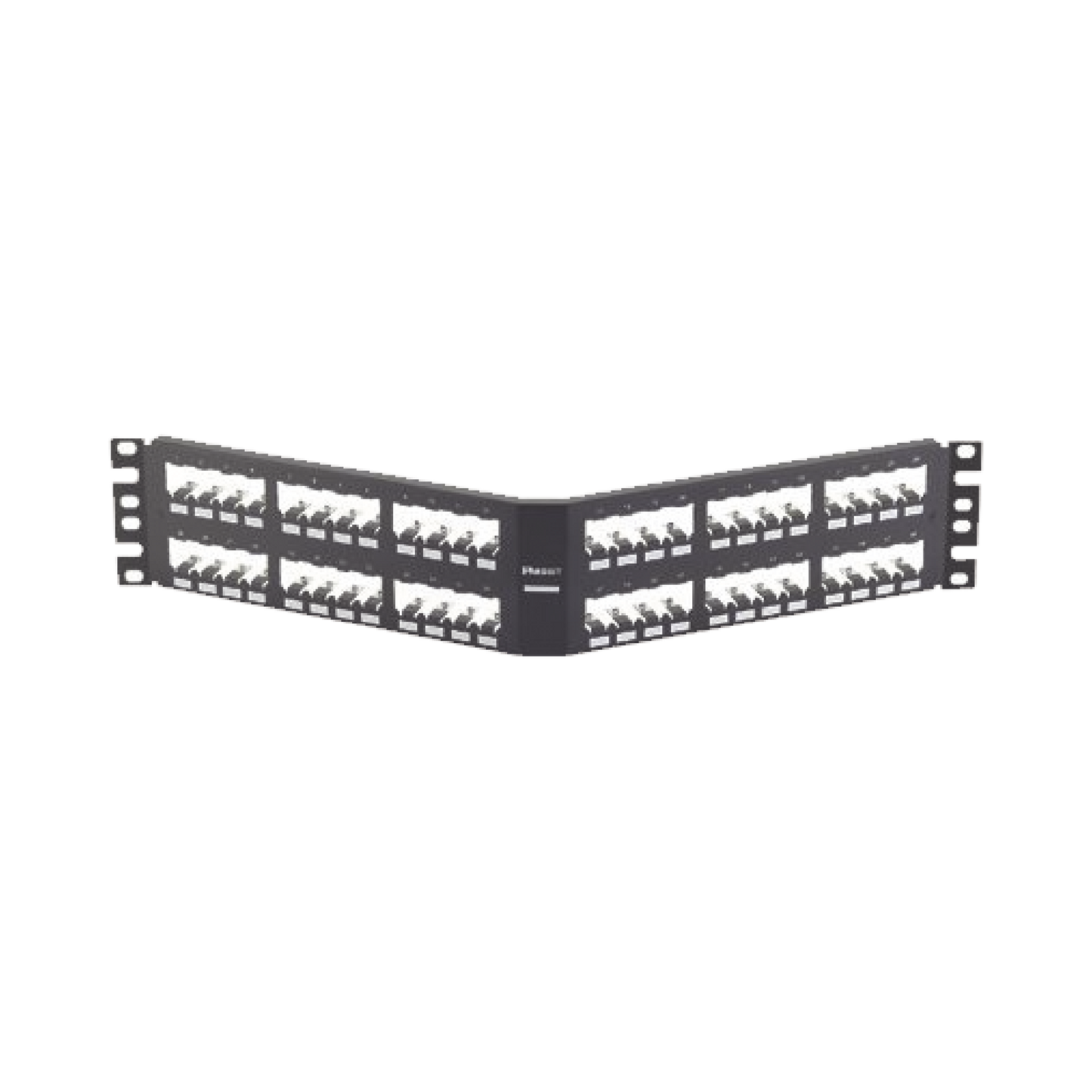 CPA48BLY - Panel de Parcheo Modular Mini-Com (Sin Conectores), Angulado, Totalmente Blindado, de 48 Puertos, 2UR
