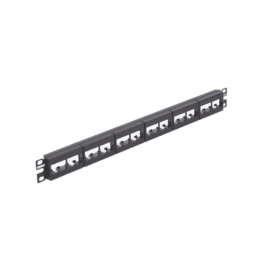 CPP24WBLY - Panel de Parcheo Modular Mini-Com (Sin Conectores), Plano, Sin Blindaje, de 24 Puertos, 1UR